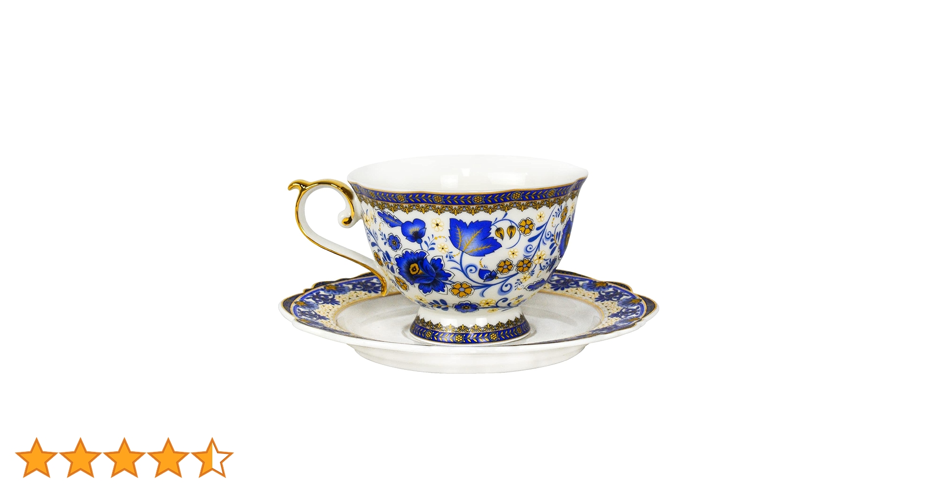 　Bone China Bone china flower calico tea and coffee porcelain bowl plate pair